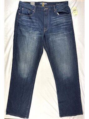 NWT Lucky Brand 181 Relaxed Straight Mens Jeans Blue Denim 36x34